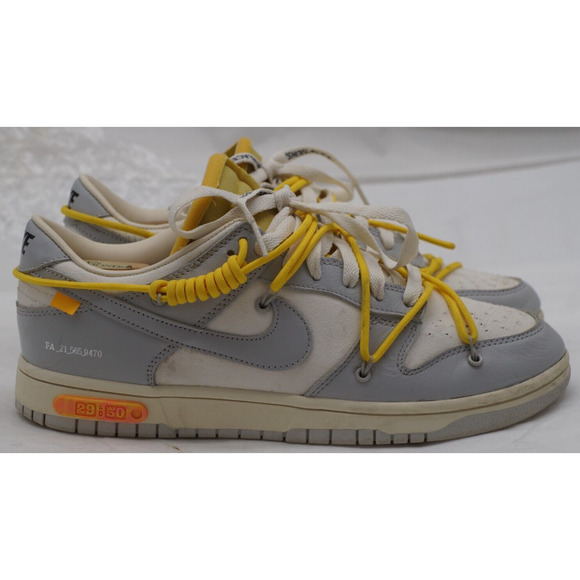 Size 10 - Nike Dunk Low x Off-White Lot 29 of 50 Sail/Neutral Gray - DM1602-103 main image 9
